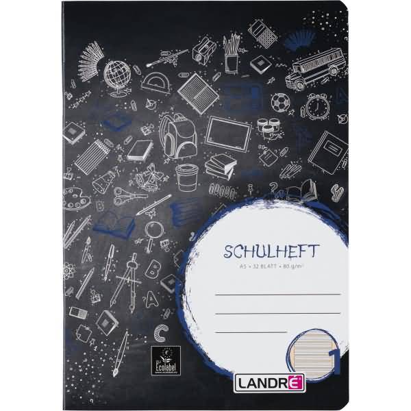 Schulheft A5 32 Blatt 80 g/qm Lineatur 1 (für alle Ausgangsschriften)