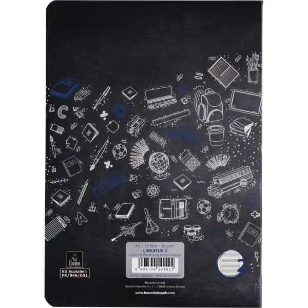 Schulheft A5 32 Blatt 80 g/qm Lineatur 2 (für alle Ausgangsschriften)