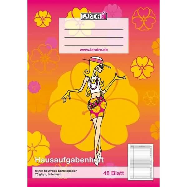 Hausaufgabenheft A5 48 Blatt 70 g/qm 3 Motive sortiert