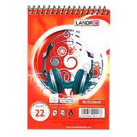Landré Notizblock DIN A6 kariert Lineatur 22