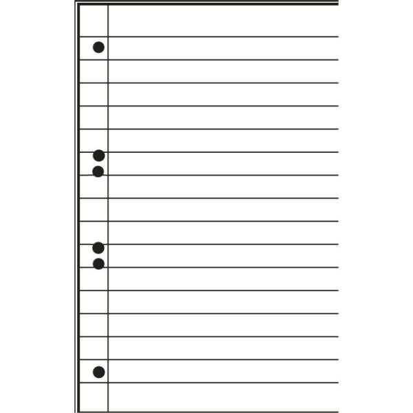 Collegeblock Office A5+ 80 Blatt 70 g/qm 6-fach gelocht liniert