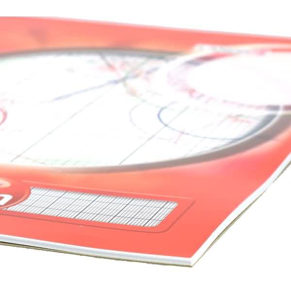 Millimeterblock A4 25 Blatt 80 g/qm Linienfarbe rot