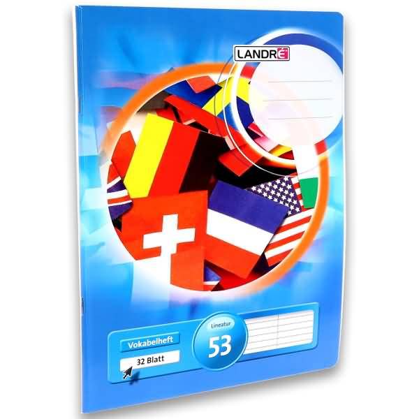Vokabelheft A4 9mm Lineatur 53 32 Blatt blau