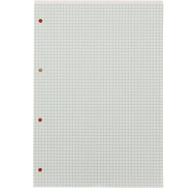 Schulblock A4 50 Blatt 70 g/qm 4-fach gelocht Lineatur 22 (kariert)
