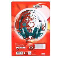Landré Ringbucheinlage A4 kariert mit Rand 70g Lin. 26 Packung 100 Blatt - A4 -