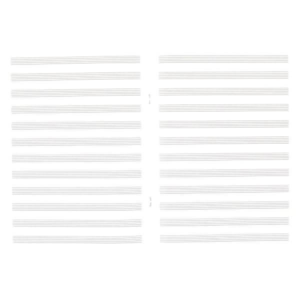 Notenheft A4 8 Blatt 80 g/qm Lineatur 14 ohne Hilfslinien