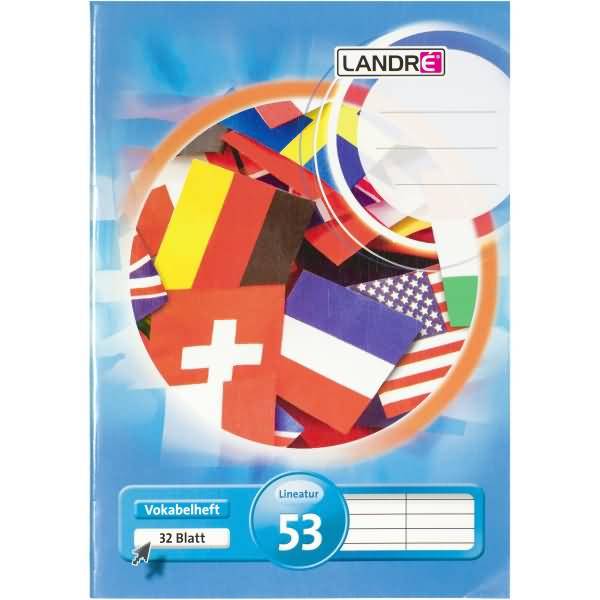 Vokabelheft A5 32 Blatt 80 g/qm liniert 2-spaltig