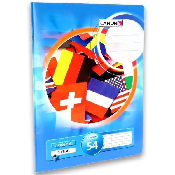 Vokabelheft A4 40 Blatt 80 g/qm liniert 3-spaltig