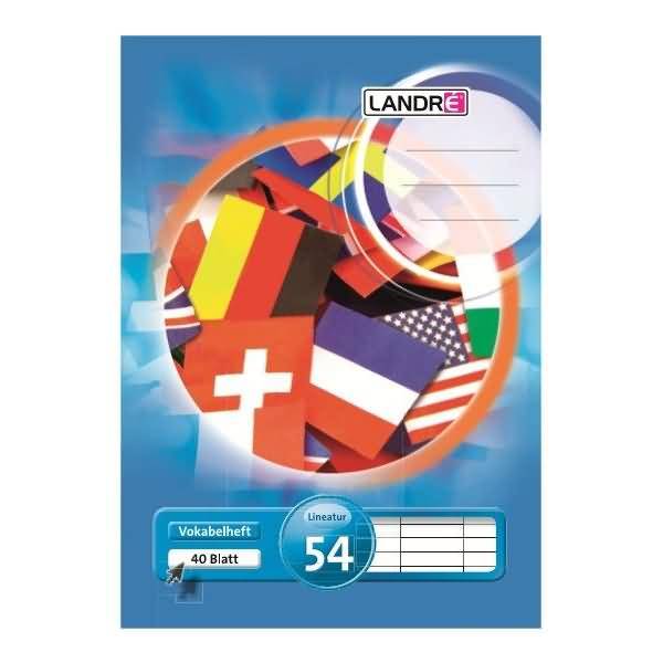 Vokabelheft A5 40 Blatt 80 g/qm liniert 3-spaltig