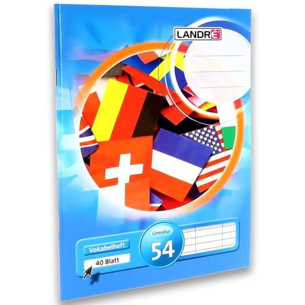 Vokabelheft A5 40 Blatt 80 g/qm liniert 3-spaltig