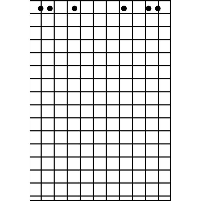 LANDRÉ Flip-Chart-Block, 20 Blatt, kariert / blanko