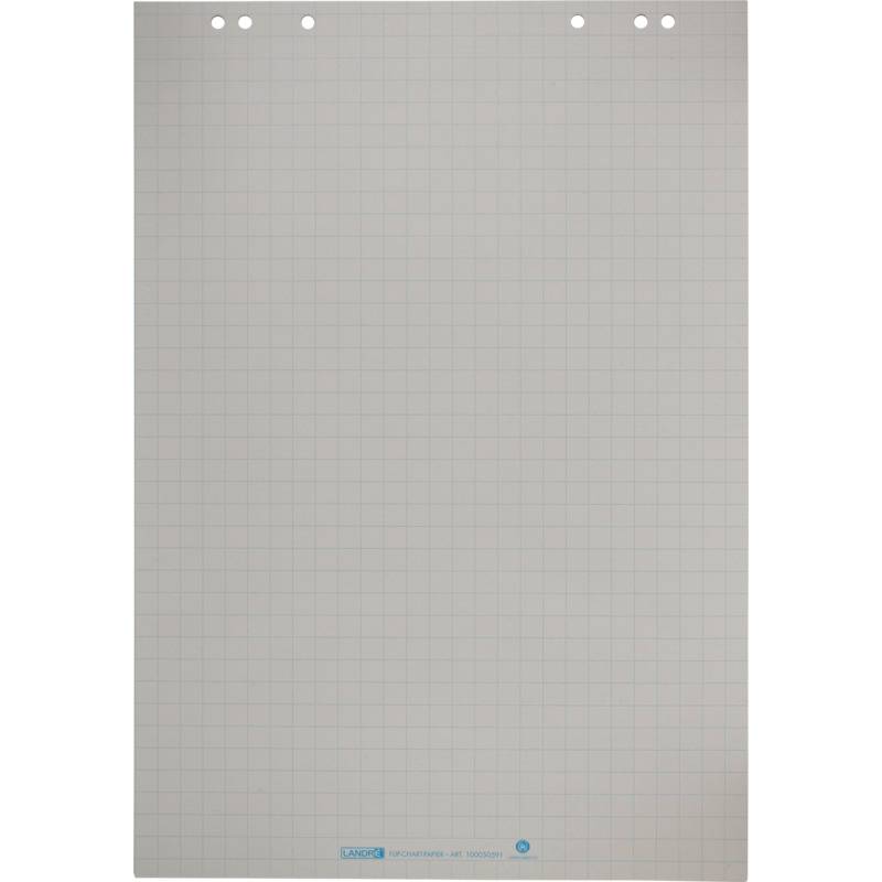 LANDRÉ Flip-Chart-Block, 20 Blatt, kariert, flach liegend