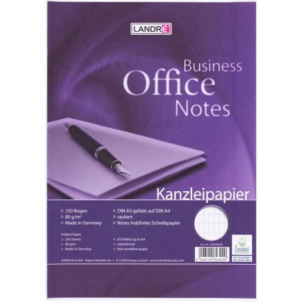 Kanzleipapier Office A3/A4 80 g/qm rautiert ohne Rand
