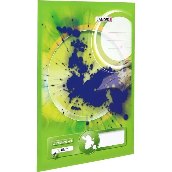 Löschblattblock A4 10 Blatt 70 g/qm gelbes Inhaltspapier