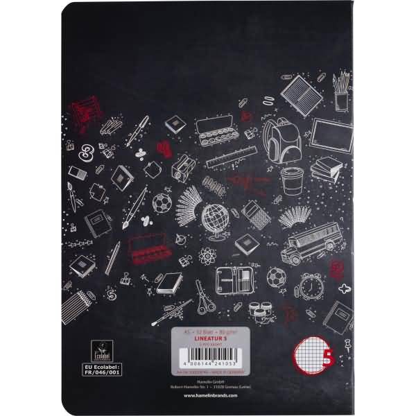 Schulheft A5 32 Blatt 80 g/qm Lineatur 5 (kariert)