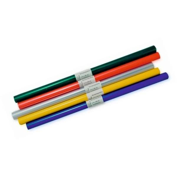 Bucheinbandfolie 2 x 0,4 m farbig sortiert nicht klebend