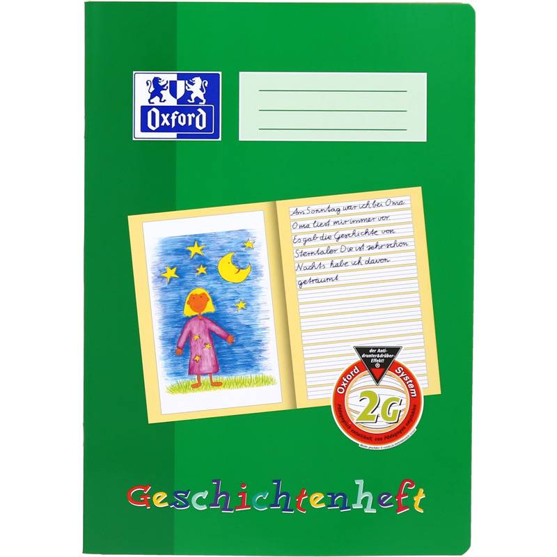 Grünes Oxford-Notizbuch 