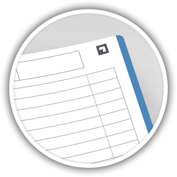 European Book Office extra stabiler Deckel 7mm liniert A4+ 120