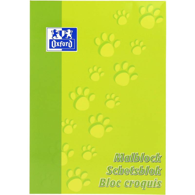 Oxford Junior Malblock "Tatzen", DIN A4, 100 Blatt