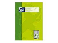 Grüne Produktverpackung mit blauem Logo oben und einer großen „29