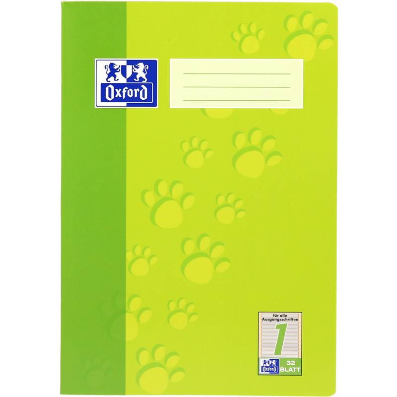 Oxford Junior Schulheft "Tatzen", DIN A4, Lineatur 1