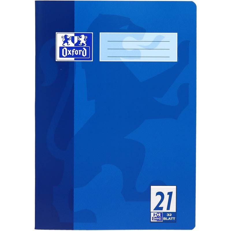 Oxford Schulheft, DIN A4, Lineatur 21 / liniert, 32 Blatt