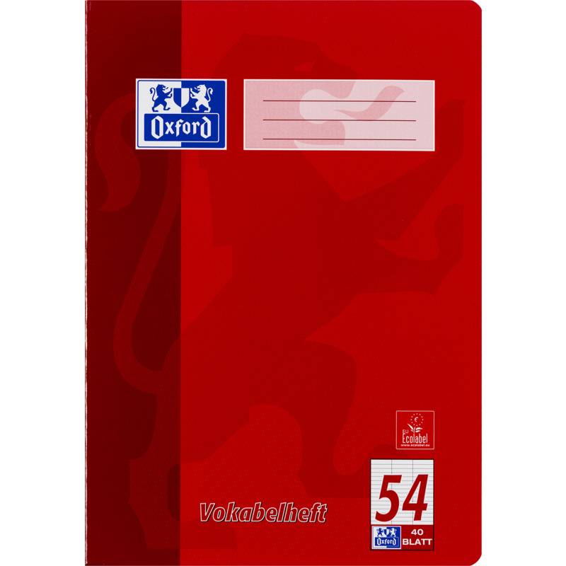 Oxford Vokabelheft, DIN A4, 40 Blatt, 3 Spalten, liniert