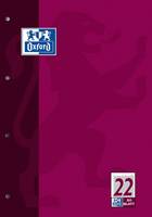 Ein magentafarbener Oxford-Notizbucheinband mit Puzzleteilmuster und einem 