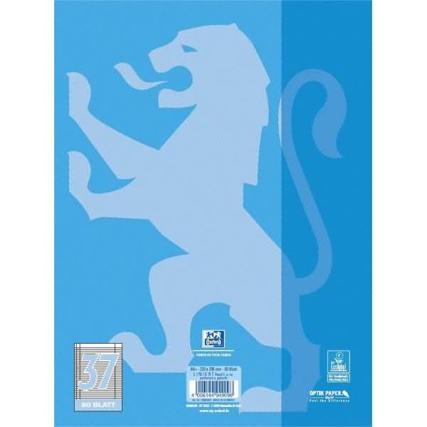 Collegeblock A4 liniert 80 Blatt 4-fach gelocht Linkshänder blau