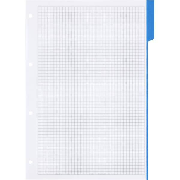 Kollegblock A4 70g/qm kariert 80 Blatt Register rot