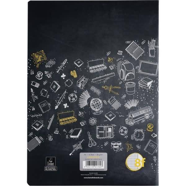 Schulheft A4 16 Blatt 80 g/qm Lineatur 8F (rautiert mit weißem Rand)