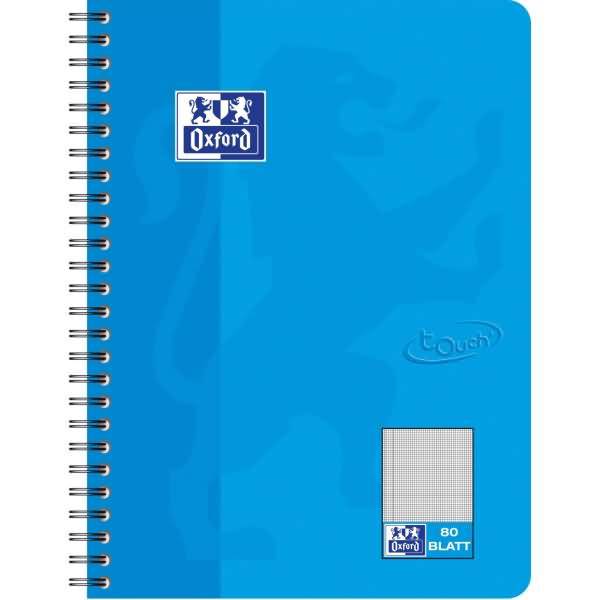 Collegeblock Touch B5 kariert 80 Blatt Optik-Paper meerblau