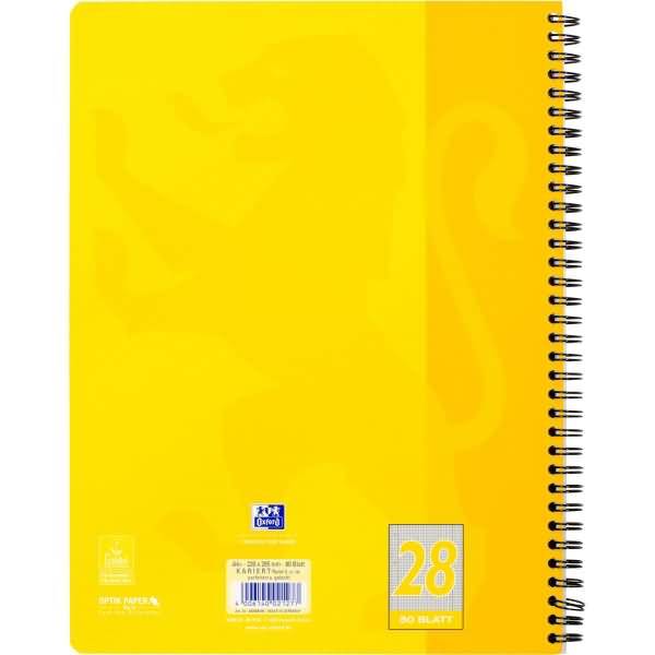 Collegeblock Touch A4+ kariert 80 Blatt Optik-Paper sonnengelb