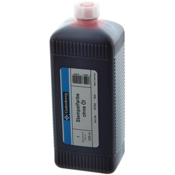 Stempelfarbe ohne Öl 1l rot