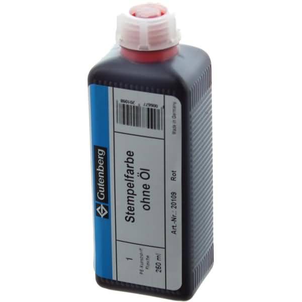 Stempelfarbe ohne Öl 250ml rot