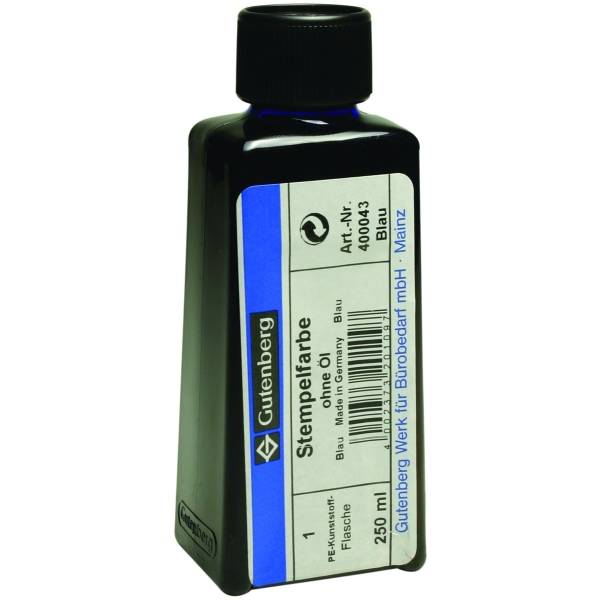 Stempelfarbe ohne Öl 250ml blau
