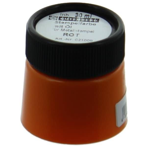 Stempelfarbe mit Öl 30ml rot
