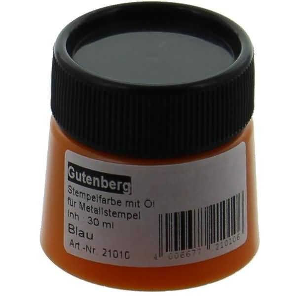Stempelfarbe mit Öl 30ml blau