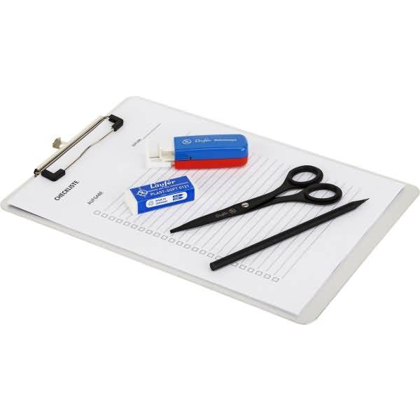 Klemmbrett A4 Aluminium mit flachem Clip