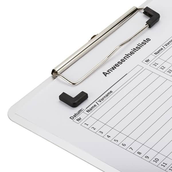 Klemmbrett A4 Aluminium mit flachem Clip