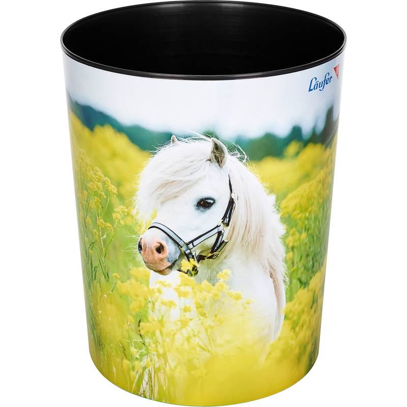 Läufer Papierkorb Pferd im Rapsfeld