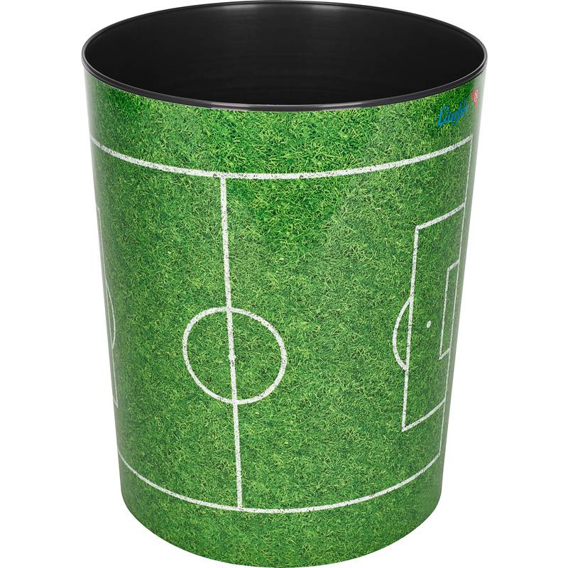 Läufer Papierkorb Fußballfeld