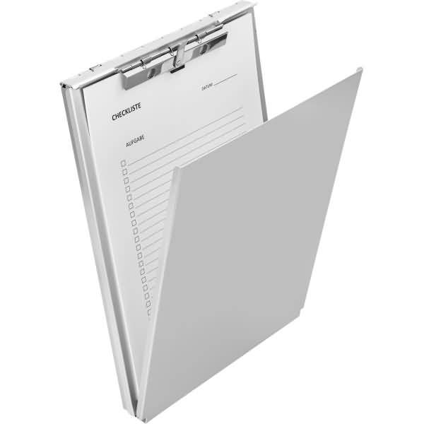 Formularhalter A-Holder A4 Aluminium mit Fach und Zwischenlage