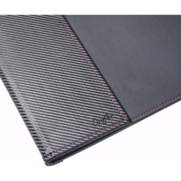 Schreibunterlage Ambiente Concerto Leder 45x65cm schwarz, pinke Ziernaht