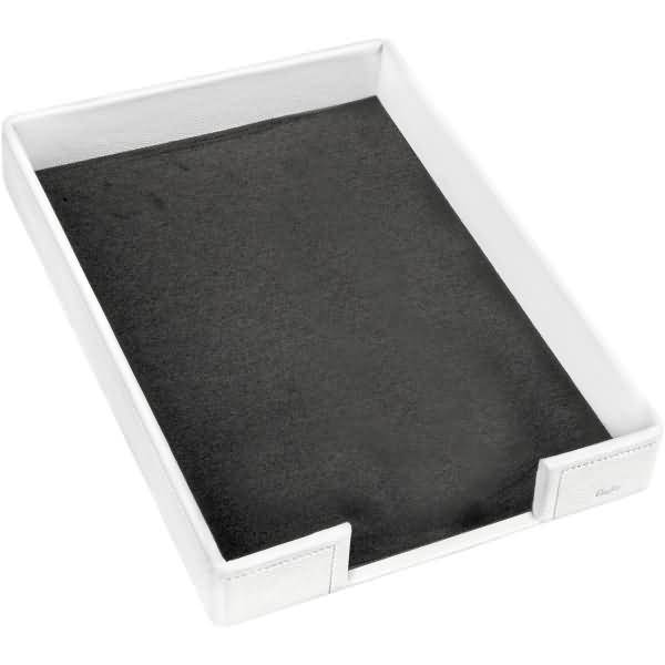 Briefkorb Scala Leder weiß