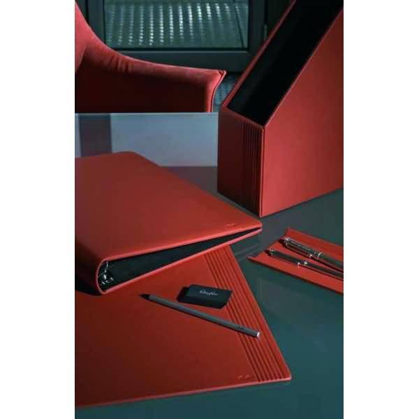 Federschale La Linea Leder terrakotta