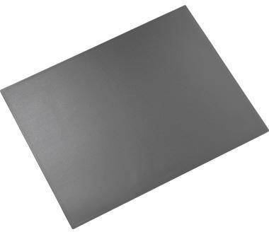 Ein einfaches dunkelgraues rechteckiges Blatt oder eine Matte, gezeigt auf weißem Hintergrund.
