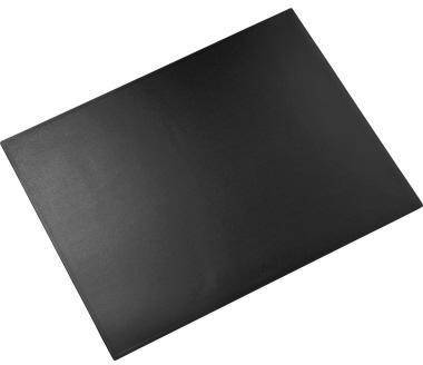 Ein einfaches schwarzes rechteckiges Blatt oder eine schwarze Matte, die vor weißem Hintergrund gezeigt wird.