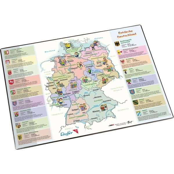 Schreibunterlage 40x53cm Landkarte Entdecke Deutschland