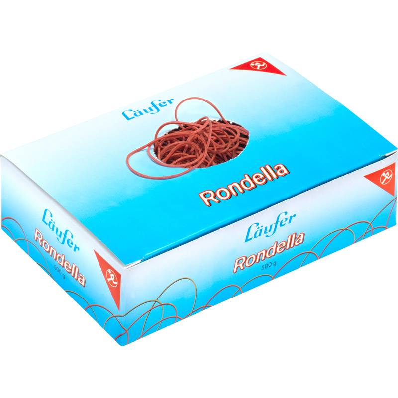 Läufer Gummiringe RONDELLA im Karton, rot, 85 mm, 500 g